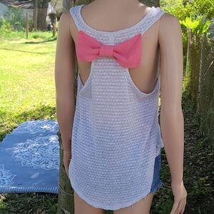 Bella D mesh bow tie racerback tank